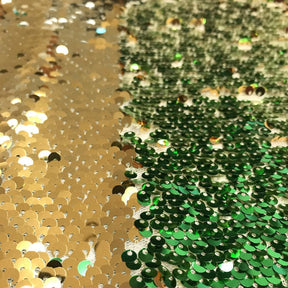 Two-Sided Reversible Sequins on Stretch Mesh