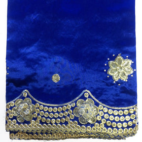 Noble African George Taffeta Studded - Royal Blue Fabric