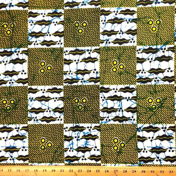 Cell African Print (90105-2) Fabric