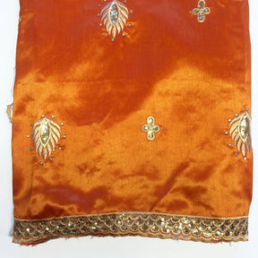 Noble African George Taffeta Studded - Orange Fabric