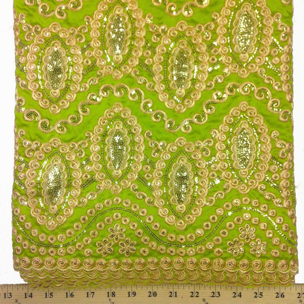 Imperial African George Taffeta - Lime Green Fabric