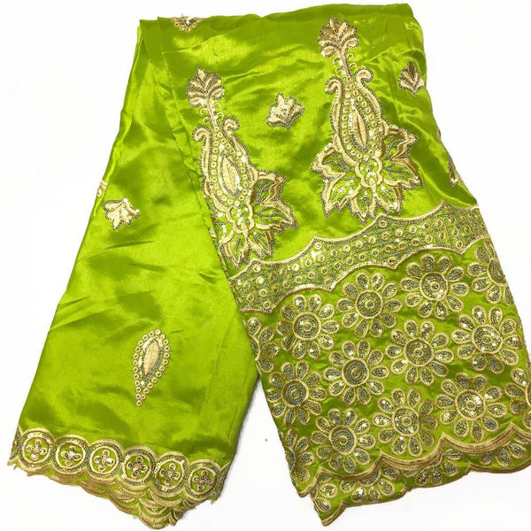 Majestic African George Taffeta - Limegreen Fabric