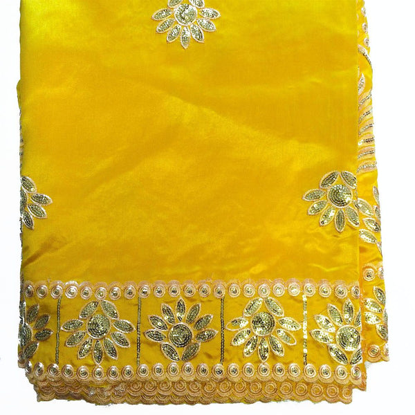 Baronial African George Taffeta - Yellow Fabric