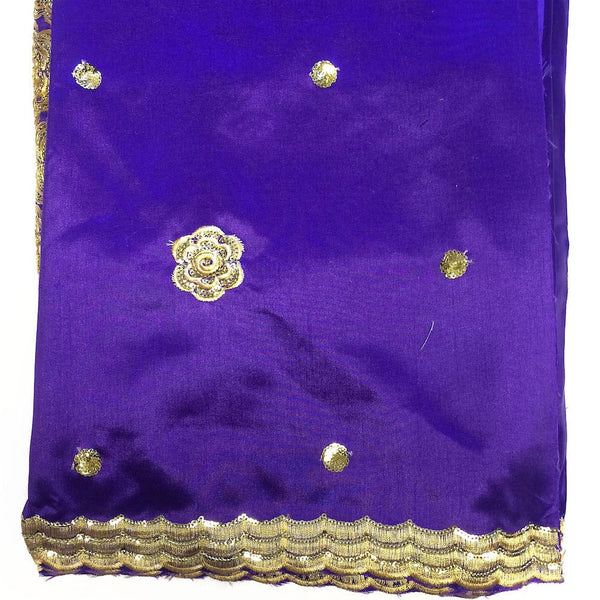 Floret African George Taffeta - Purple Fabric