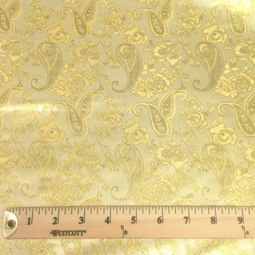 Paisley Flower Metallic Brocade Fabric 60