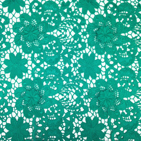 Spring Green Lily Flower Guipure French Venice Lace