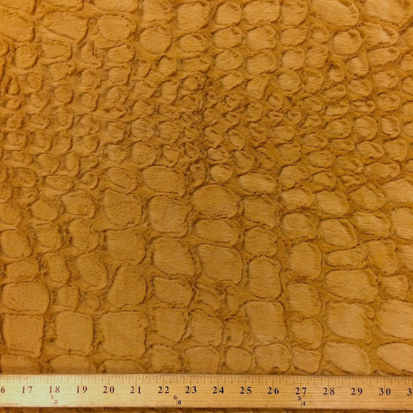 Faux Fur Fabric Reptile Rust 60