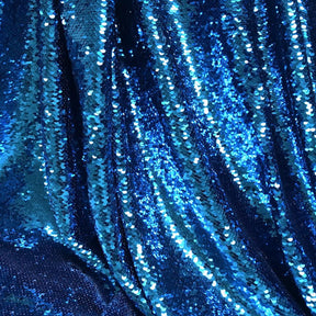 All-Over Sequins Mermaid Scale on Stretch Mesh Fabric