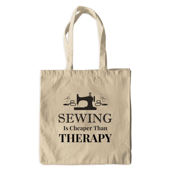 Sewing Is Cheaper Than Therapy Canvas Tote Bag