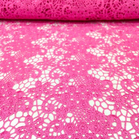 Pink Berry Guipure French Venice Lace Fabric