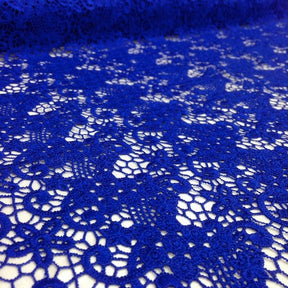 Royal Blue Berry Guipure French Venice Lace Fabric