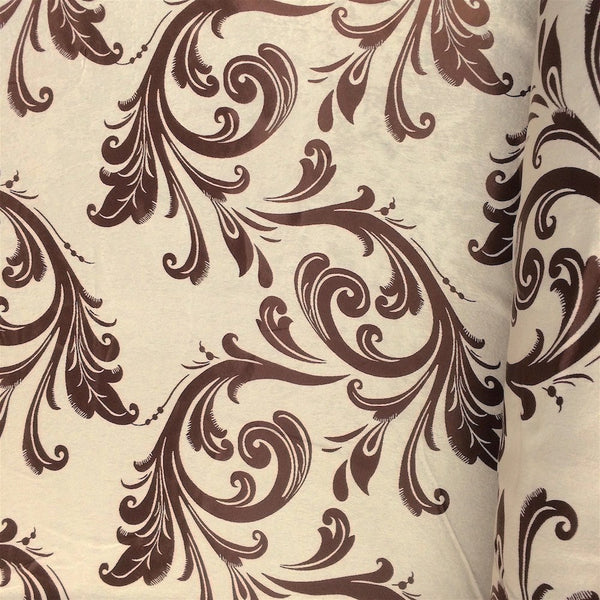 Brown Velvet Jacquard (901-2) Fabric