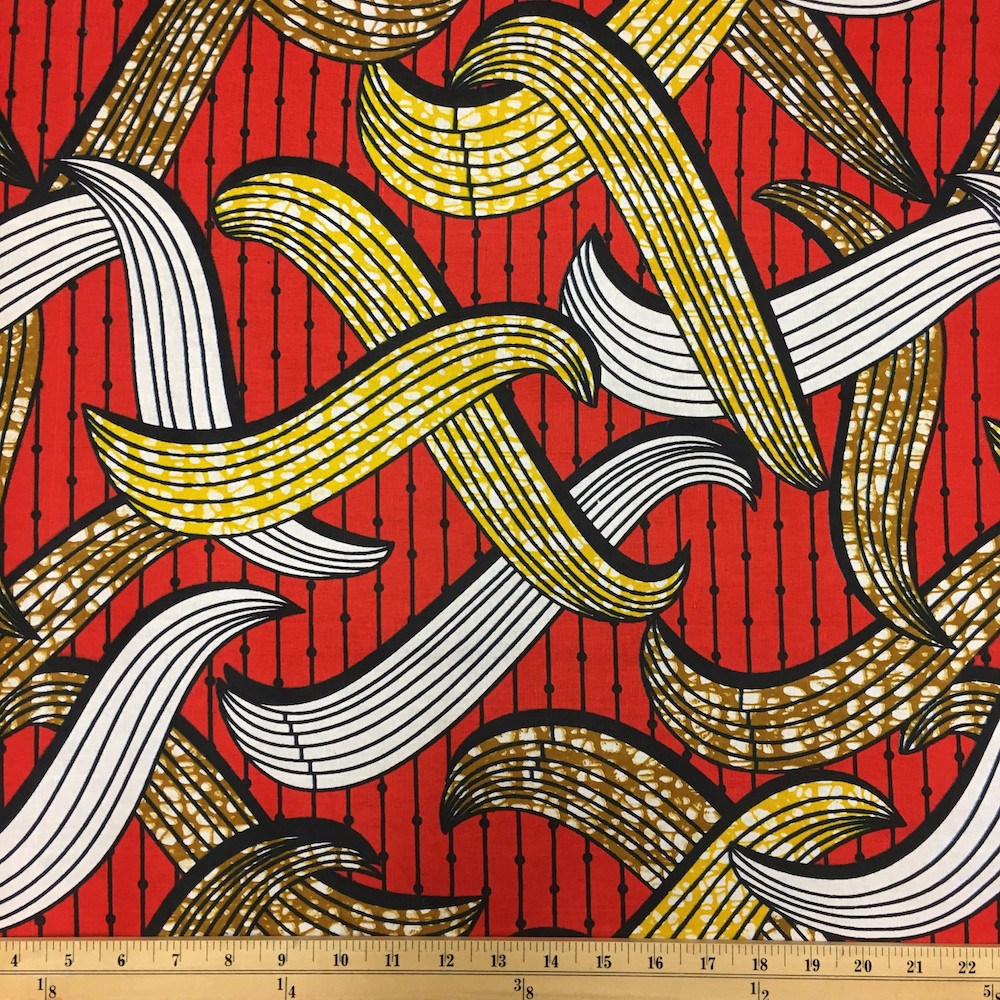 African Print Fabric (90128-1) 100% Cotton 44/45