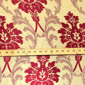 Burgundy Velvet Jacquard (902-5) Fabric