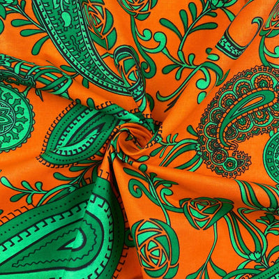 African Print Fabric (90271-2) 100% Cotton 44
