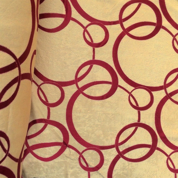 Burgundy Velvet Jacquard (905-5) Fabric