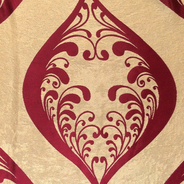 Burgundy Velvet Jacquard (907-5) Fabric