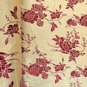 Burgundy Velvet Jacquard (910-5) Fabric