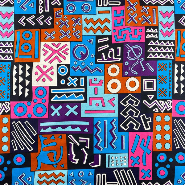 African Print (90296-4) 100% Cotton 44/45
