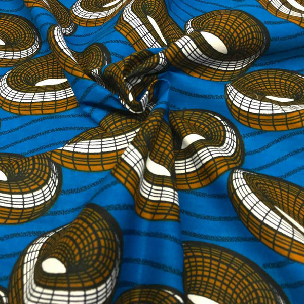 African Print Fabric (90165-2) 100% Cotton 44 inches Wide $4.99/Yard