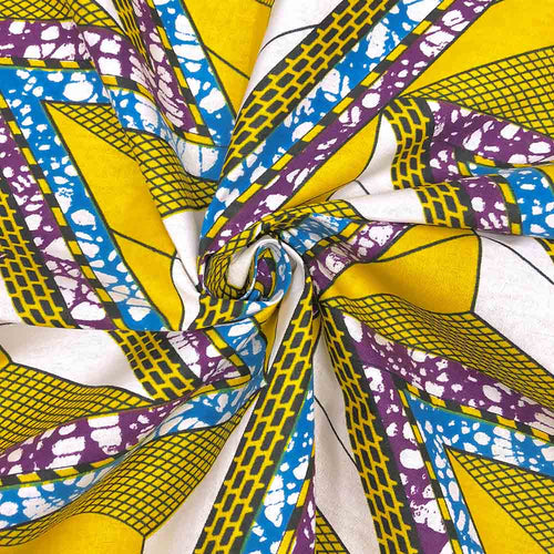 African Print Fabric (90156-3) 100% Cotton 44