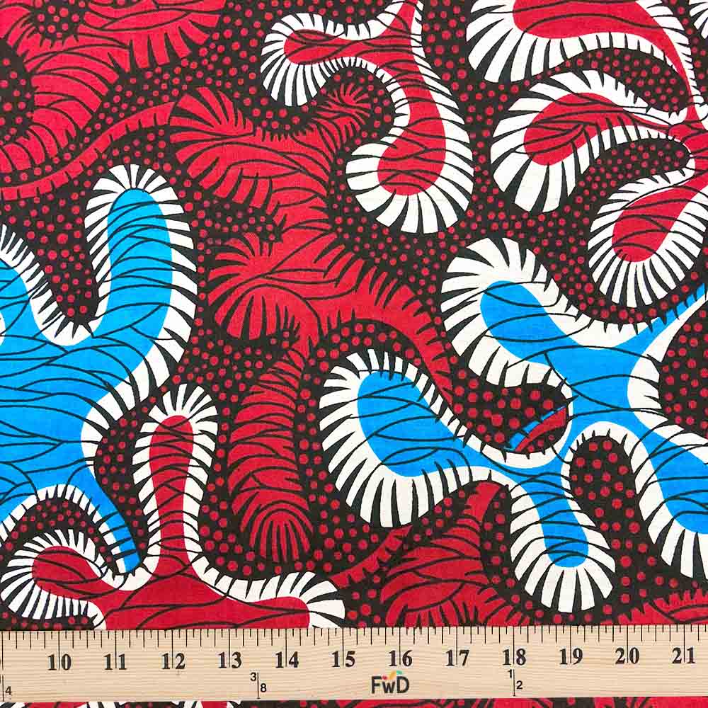 African Print Fabric (90171-2) 100% Cotton 44