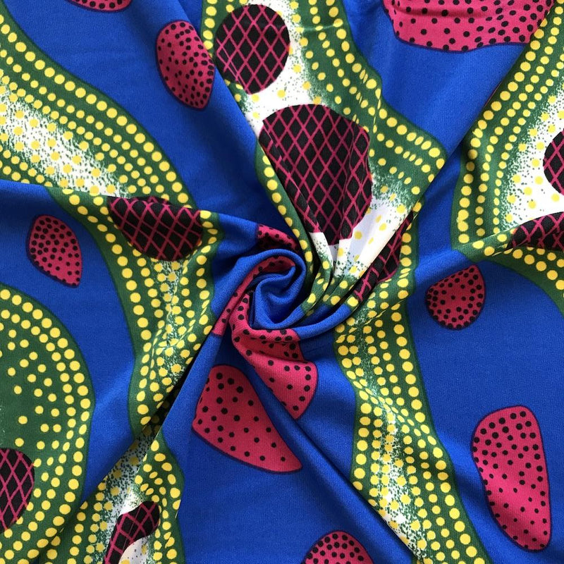Stream African Printed ITY Knit (13-1) Fabric