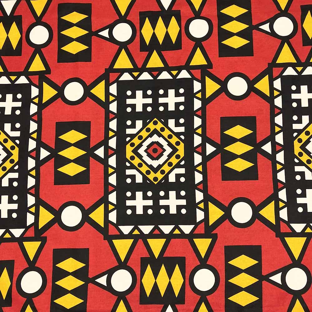 African Print Fabric (90196-2) 100% Cotton 44