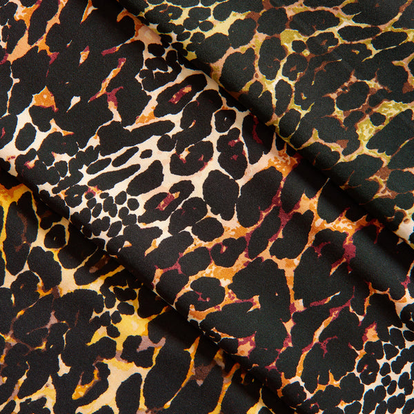 Jaguar Crepe De Chine Print Fabric