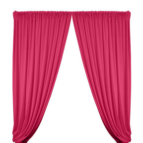 Stretch Velvet Rod Pocket Curtains - American Beauty