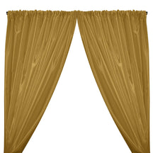 Charmeuse Satin Rod Pocket Curtains - Antique Gold