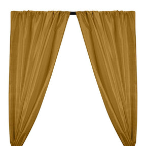 Silk Dupioni (54 Inch) Rod Pocket Curtains -  Antique Gold