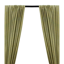 Silk Linen Matka Rod Pocket Curtains - Apple 2-Tone
