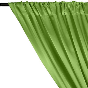 Charmeuse Satin Rod Pocket Curtains - Apple Green