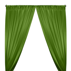 Crepe Back Satin Rod Pocket Curtains - Apple Green