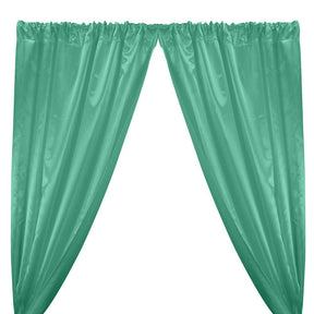 Bridal Satin Rod Pocket Curtains - Aqua Green