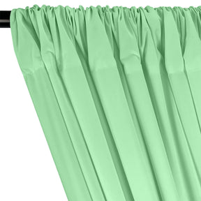 Cotton Polyester Broadcloth Rod Pocket Curtains - Aqua Green