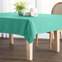 Poplin 60 Rectangular Table Covers Aqua Green Image 1