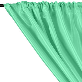 Stretch Taffeta Rod Pocket Curtains - Aqua Green
