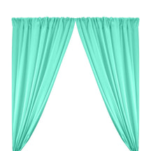 Poplin (60") Rod Pocket Curtains - Aqua
