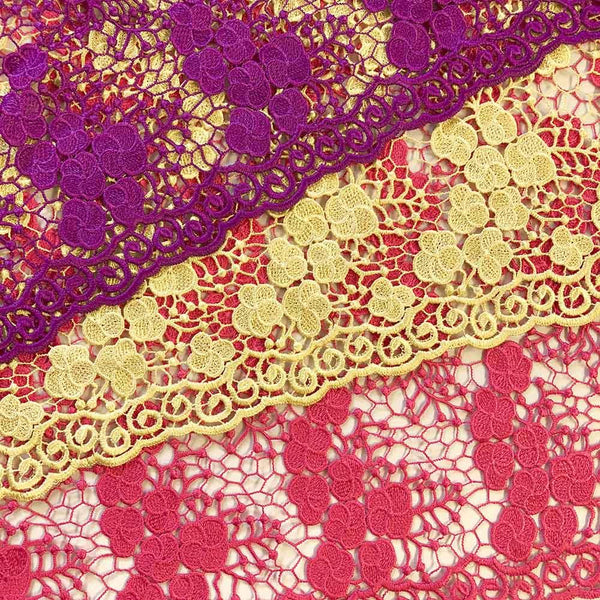 Azalea Guipure French Venice Lace Fabric