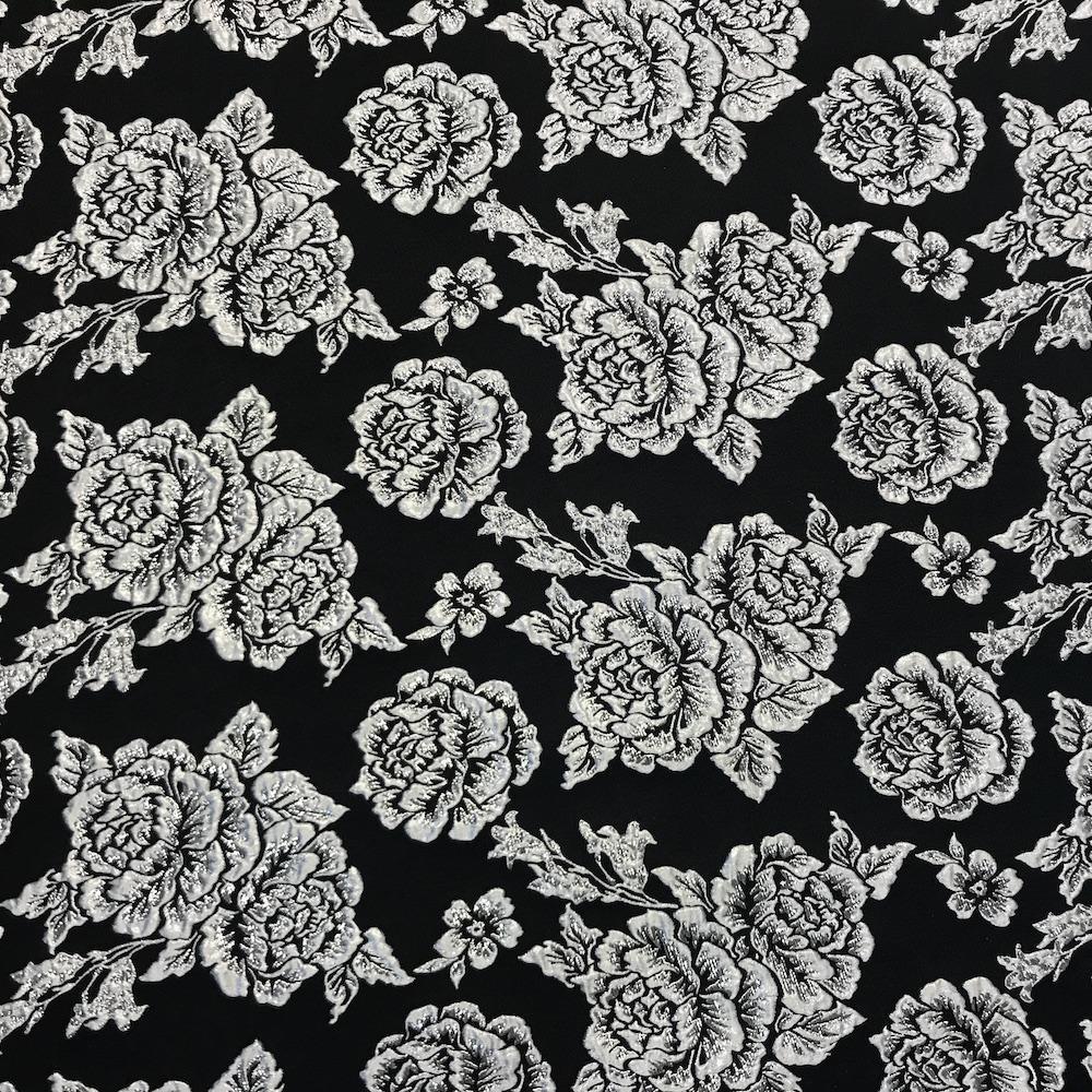 Silver 3D Metallic Jacquard SV574465 Black 1
