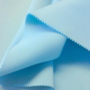 Neoprene Scuba Rod Pocket Curtains - Baby Blue