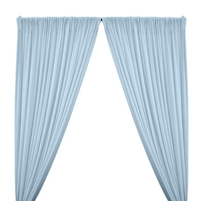 ITY Knit Stretch Jersey Rod Pocket Curtains - Light Blue