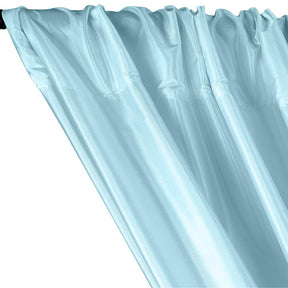 Polyester Taffeta Lining Rod Pocket Curtains - Baby Blue