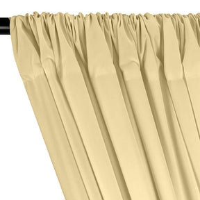 100% Cotton Broadcloth Rod Pocket Curtains - Beige