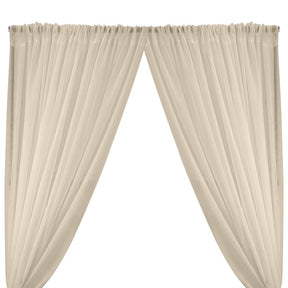 Gasa Sheer Voile Rod Pocket Curtains - Beige