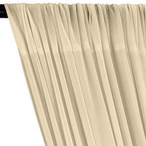 Power Mesh Rod Pocket Curtains - Beige