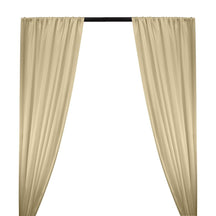 Silk Charmeuse Rod Pocket Curtains - Beige