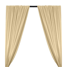 Silk Linen Matka Rod Pocket Curtains -  Beige